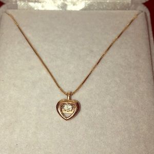 KAY Rose-gold "floating heart" diamond necklace